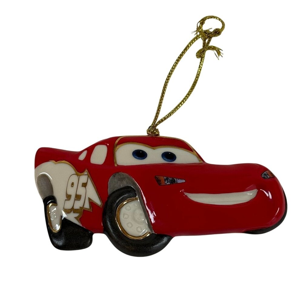 Lenox Disney Lightning McQueen Ornament Red Ceramic Christmas Pixar No Box